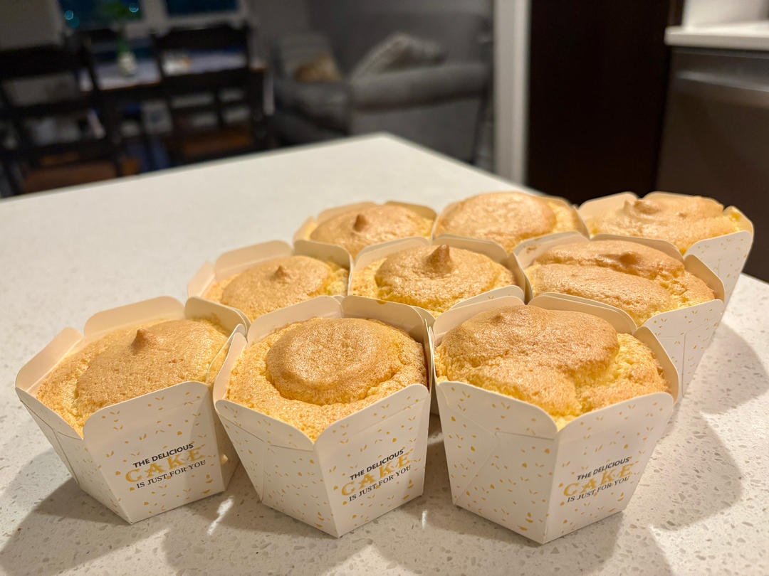 纸杯蛋糕 8寸戚风蛋糕的量