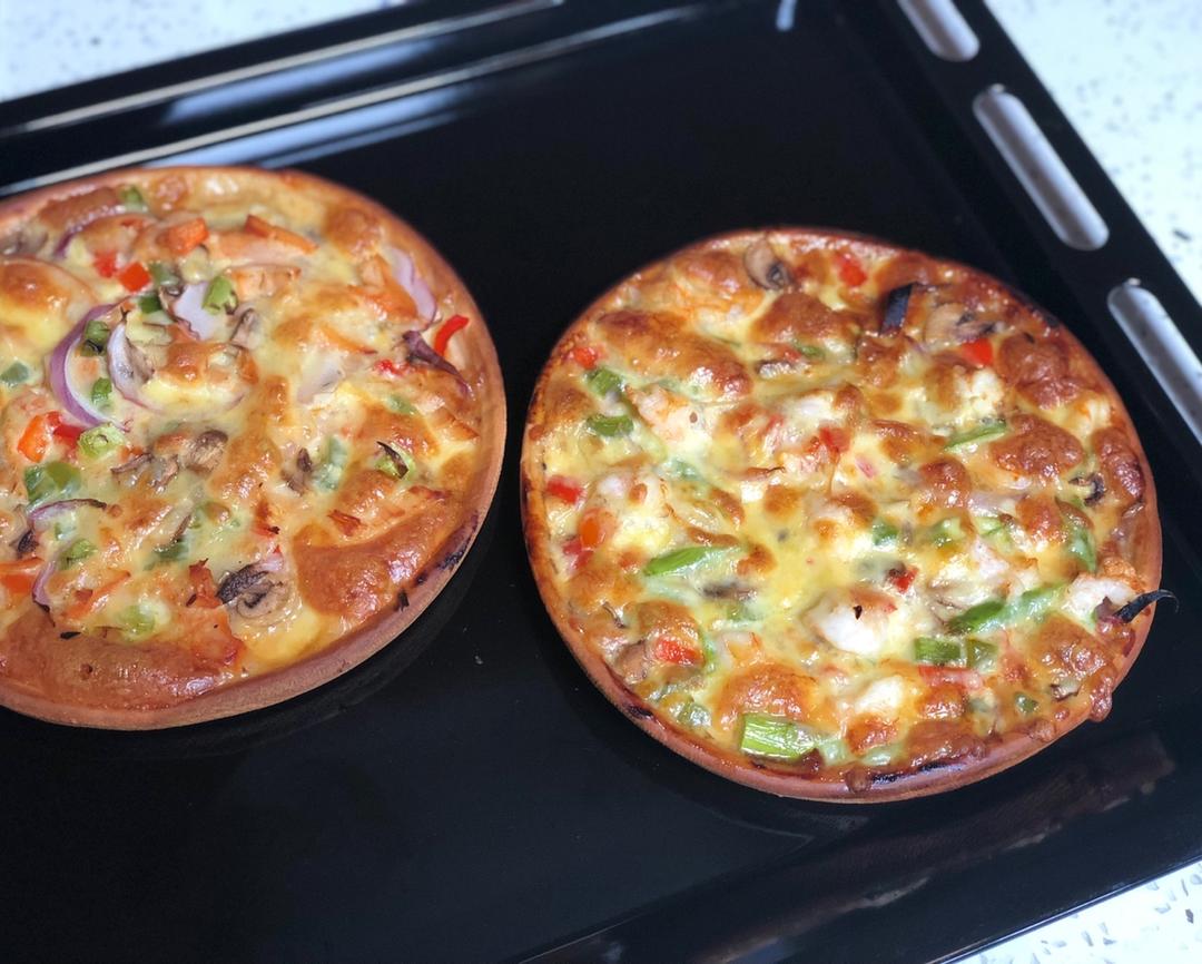 鲜虾培根薄披萨—海氏烤箱定制