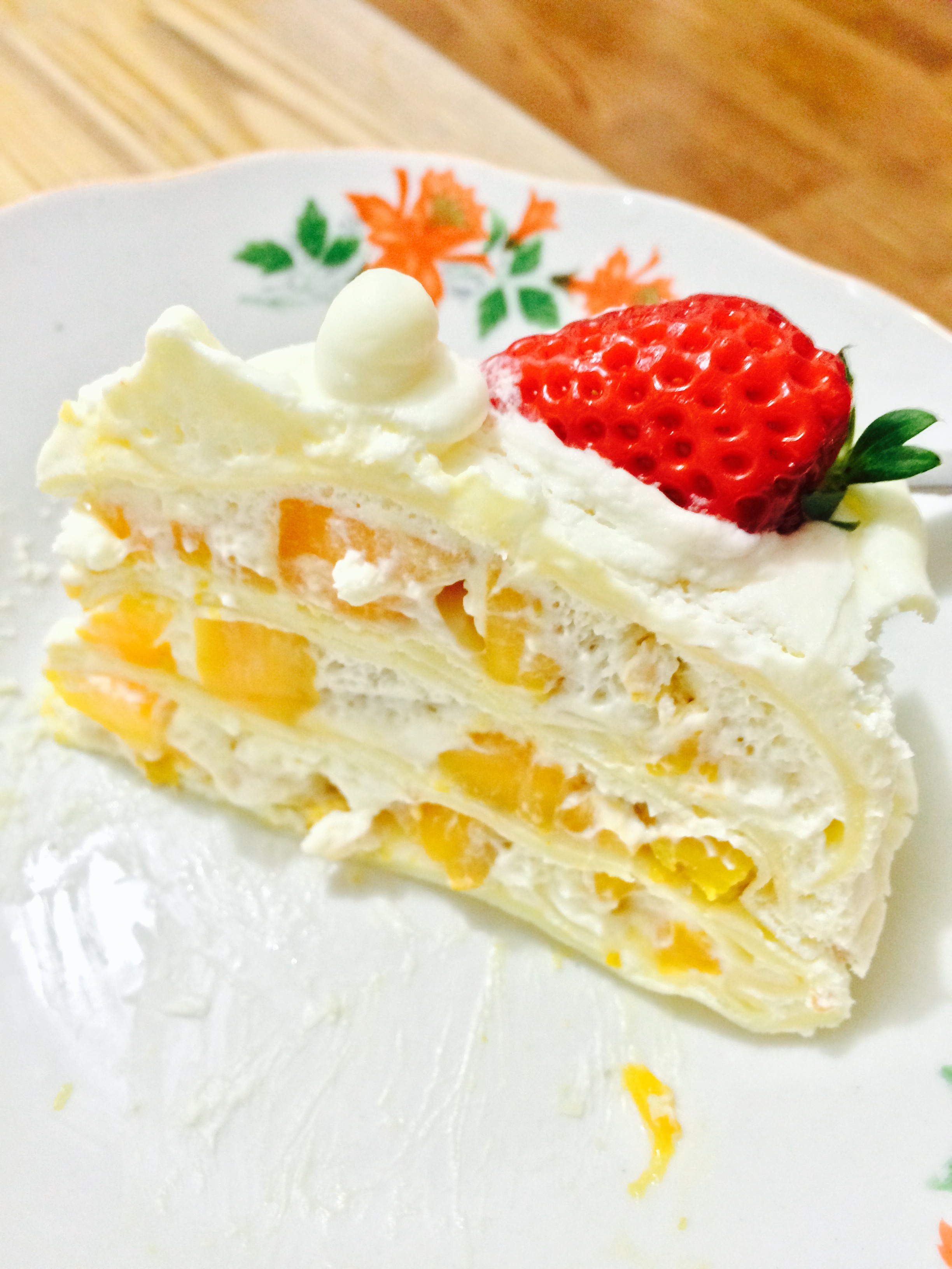 annie煮妇手记做的芒果千层蛋糕