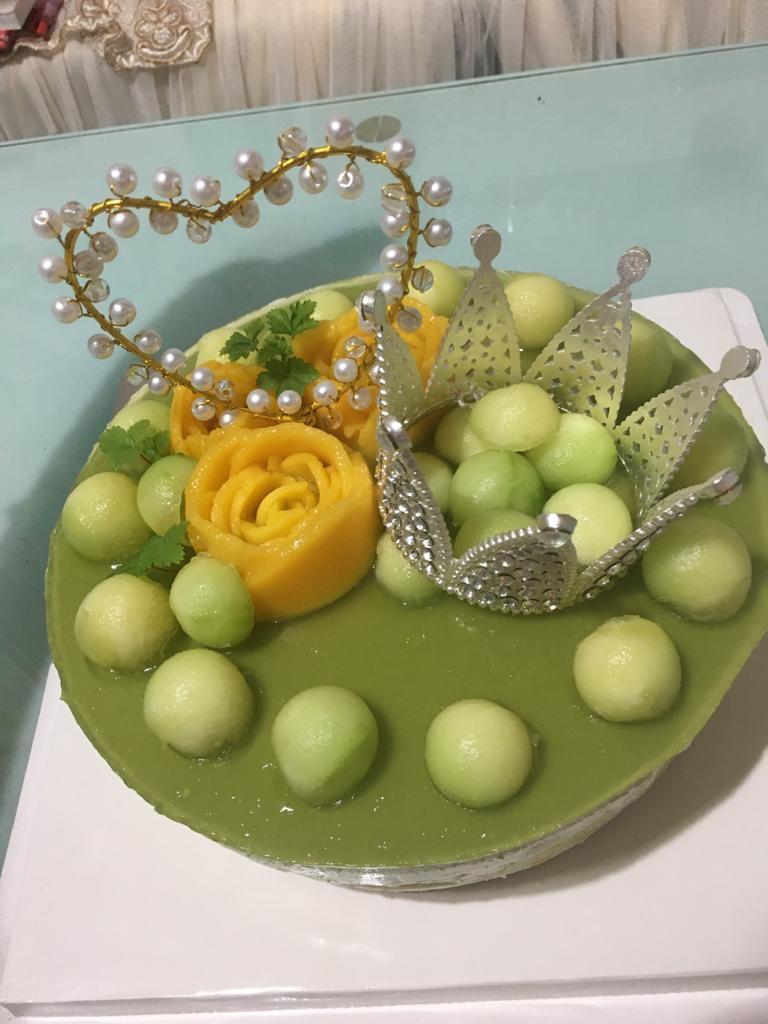 属于夏日的一道清爽，椰香蜜瓜慕斯，小白无惧