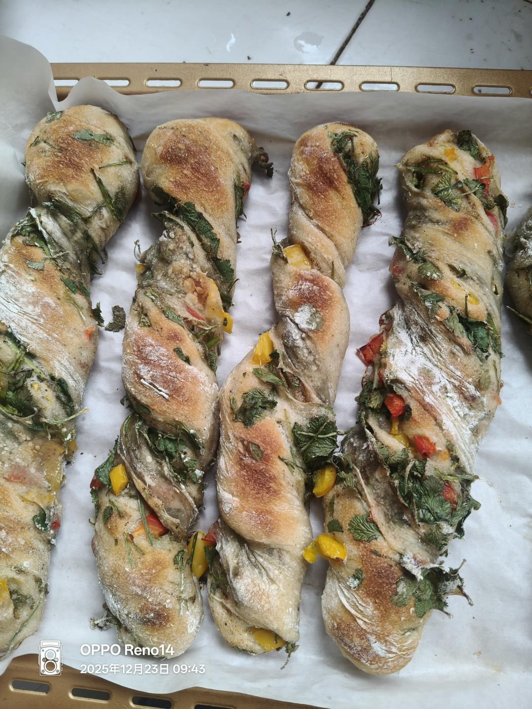 免揉面‼️恰巴塔扭扭棒！无糖低油健康又好吃😋