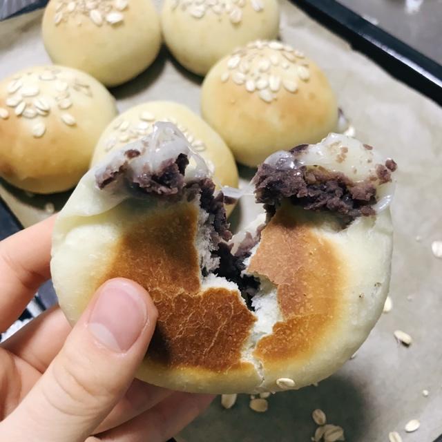 蜜豆麻薯面包
