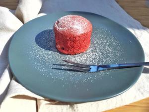 小红帽cupcake | 红丝绒乳酪戚风纸杯蛋糕的做法 步骤14