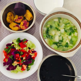 三色藜麦烩饼~砂锅煲