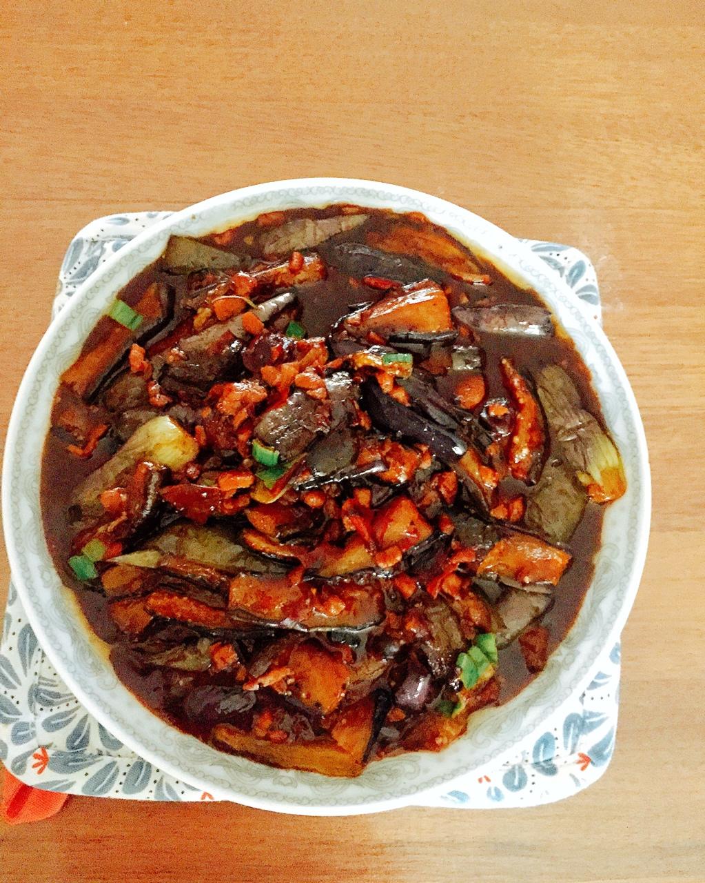 红烧肉沫茄子