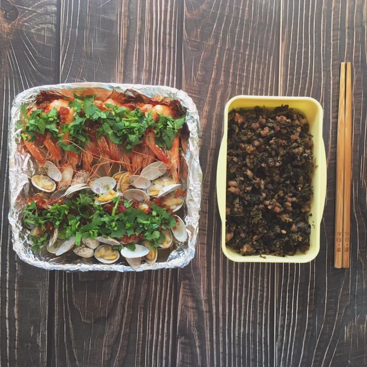 蒜蓉粉丝烤花甲虾