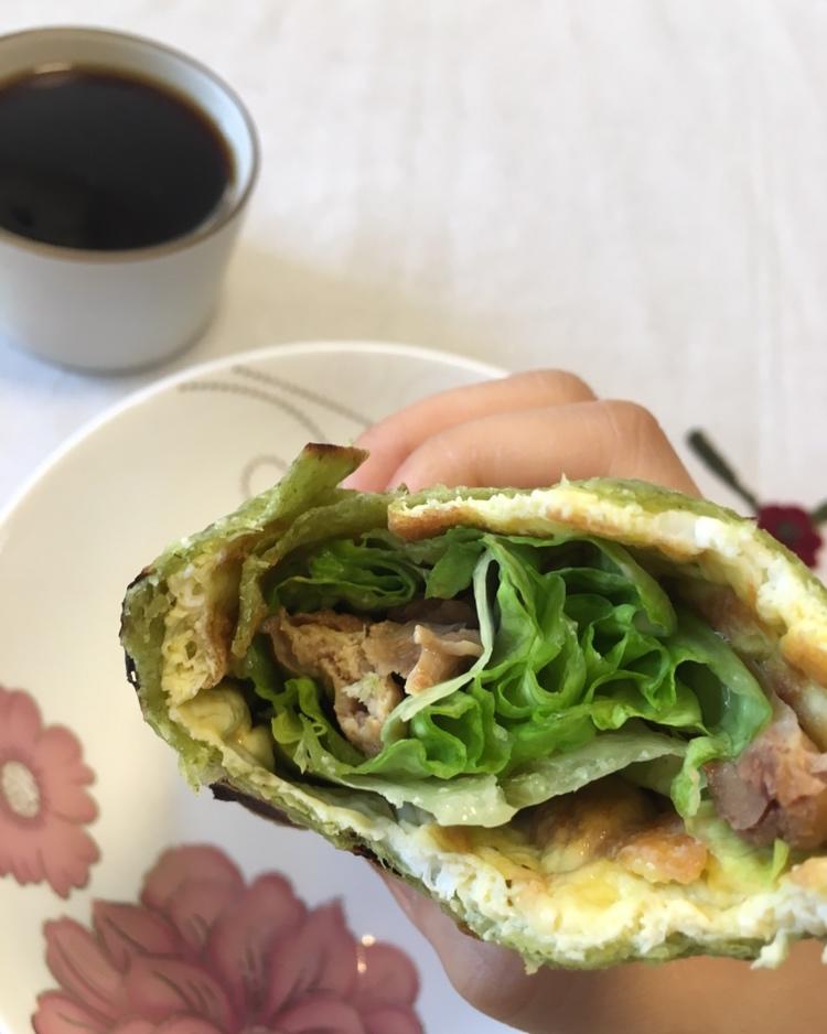 3分钟做鸡蛋菜肉卷饼