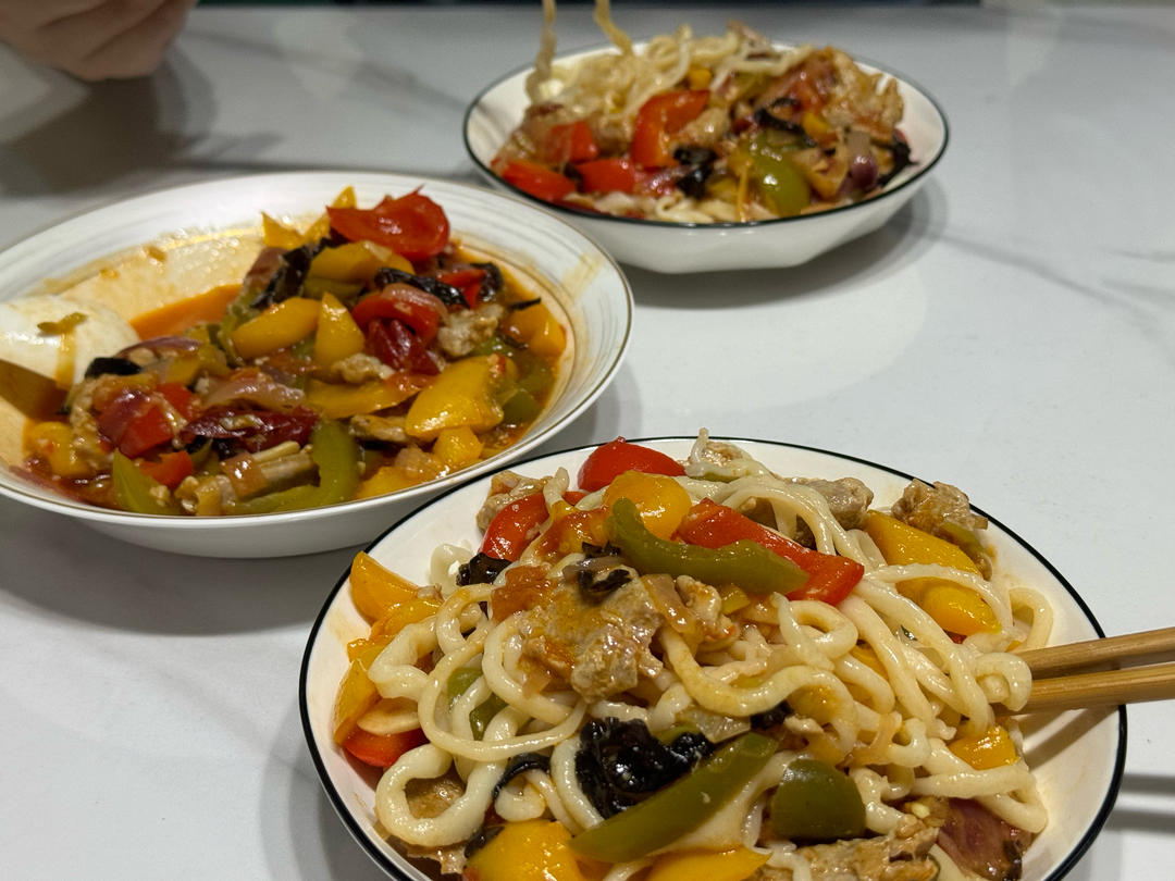 过油肉/新疆拉条子/新疆拌面/过油肉拌面（附过油肉炒制方法）