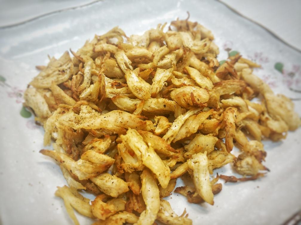 低卡低盐平底锅香辣鸡胸肉丝健康无添加零食主食
