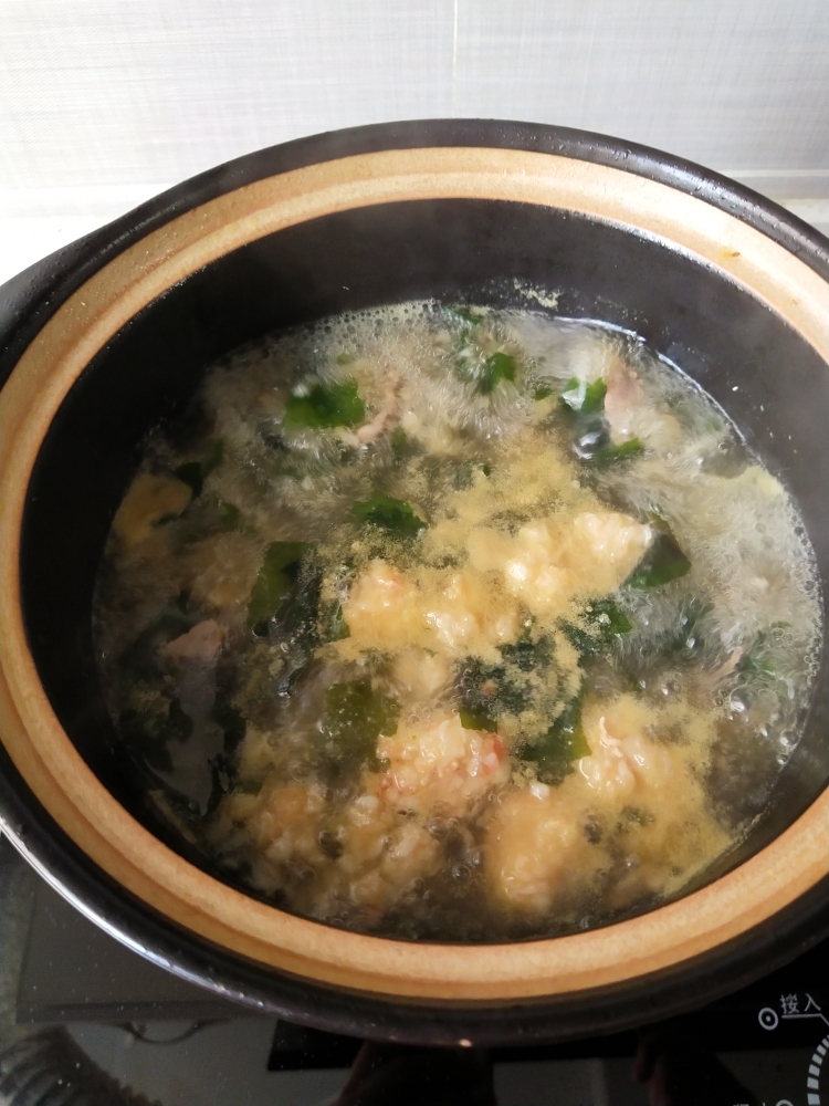 虾丸海带汤的做法 步骤7