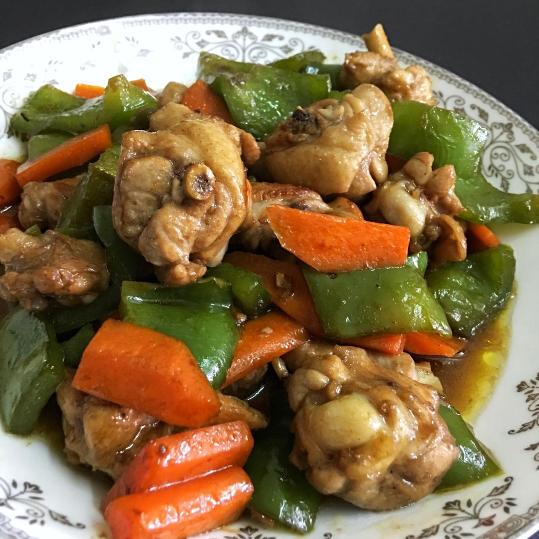 漂浮咖啡y做的青椒炒鸡腿