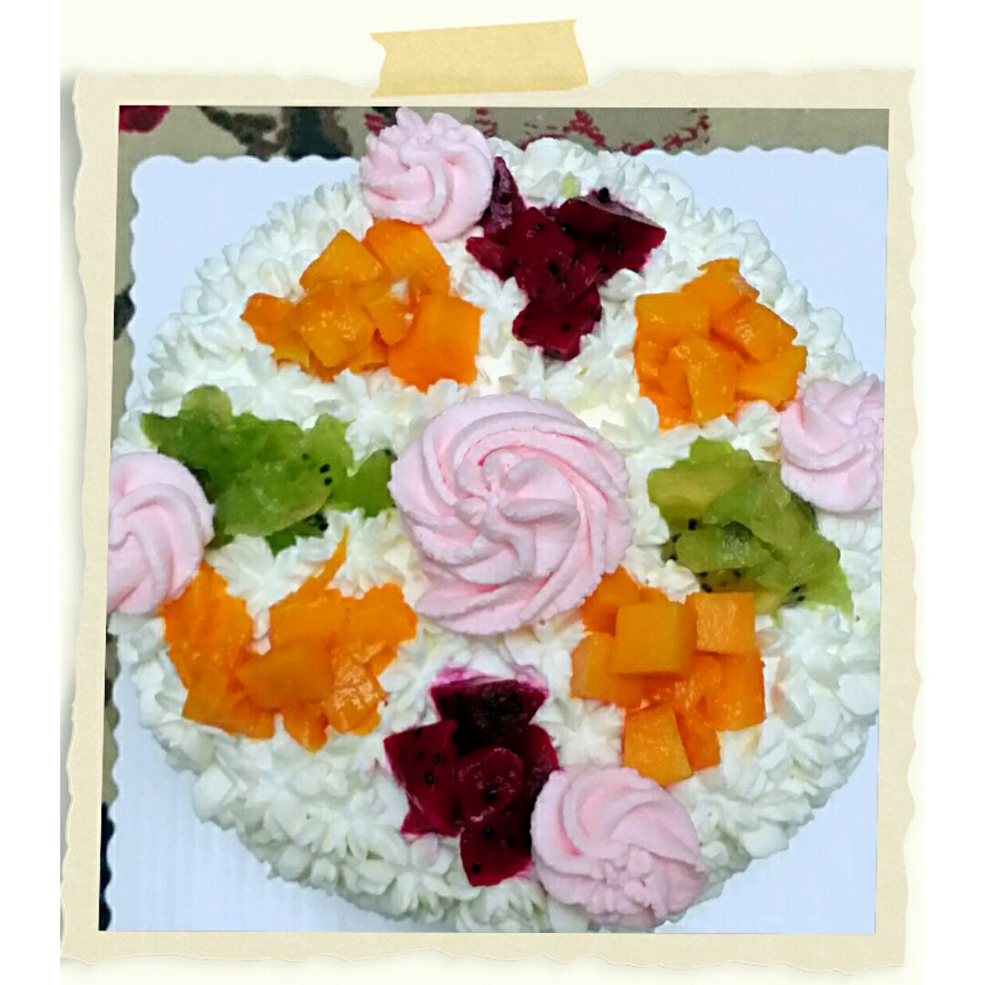 奶油水果蛋糕步骤