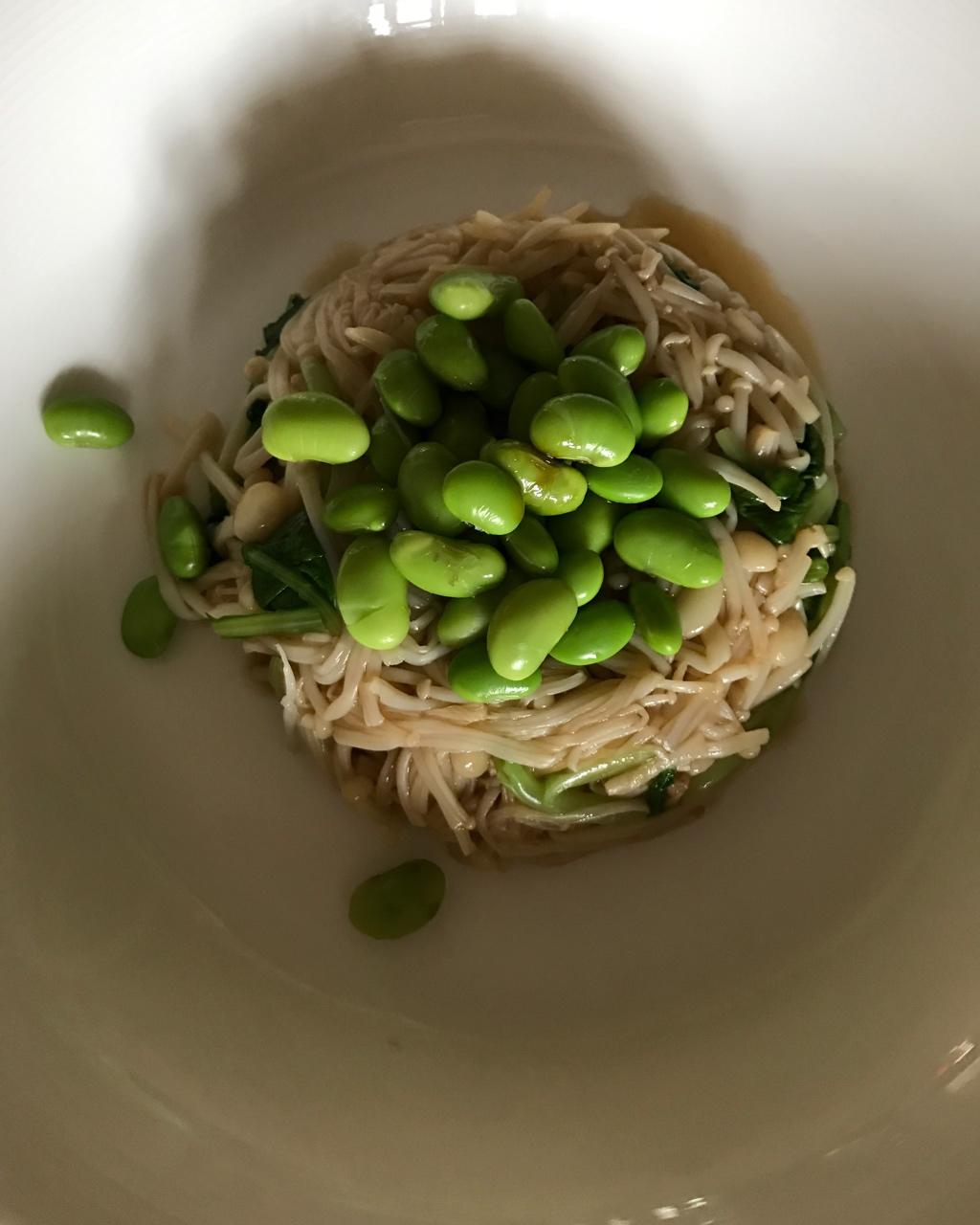 凉拌菠菜金针菇