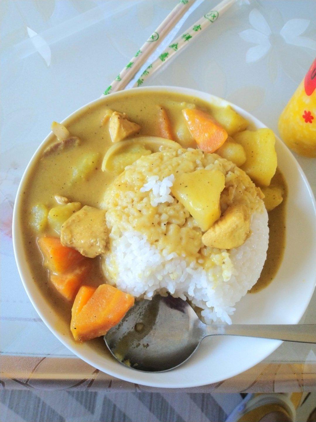 咖喱鸡肉饭简易版