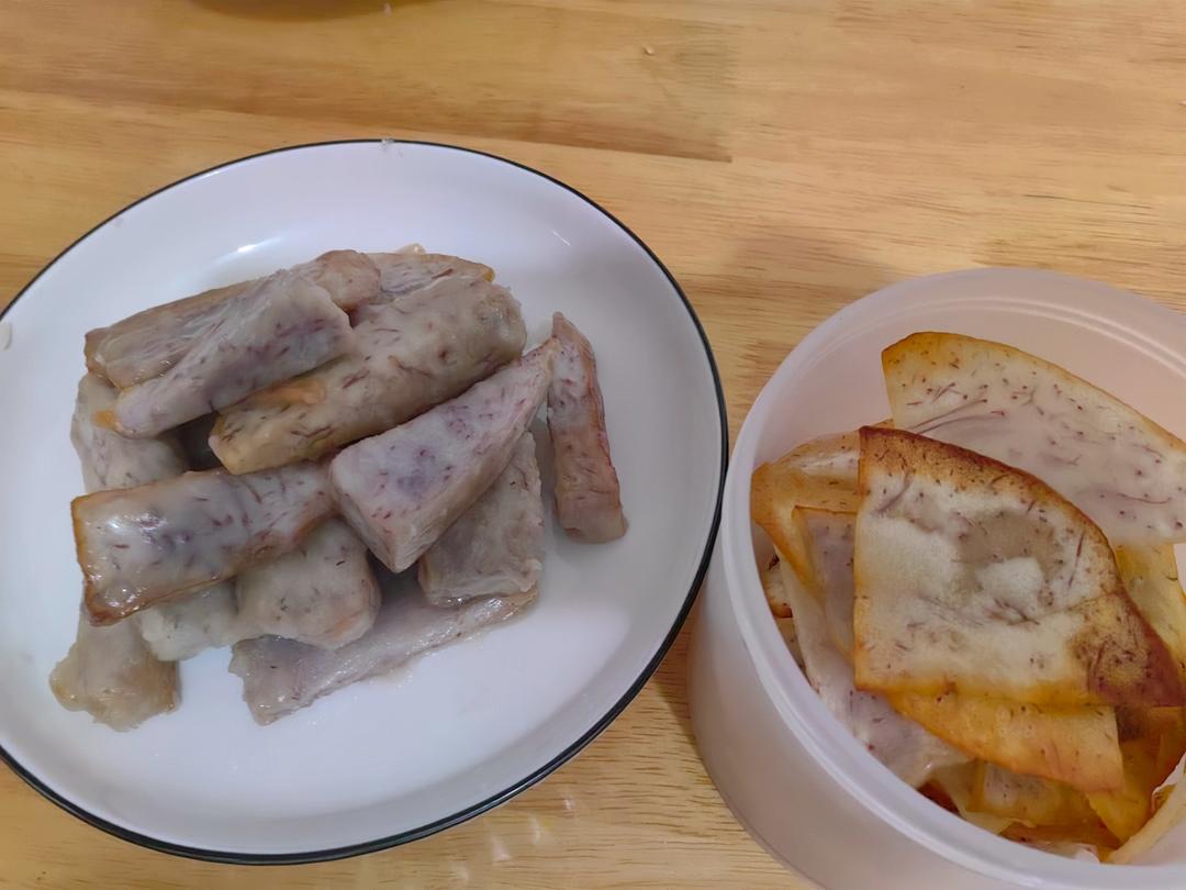 自制零食-炸芋头片儿
