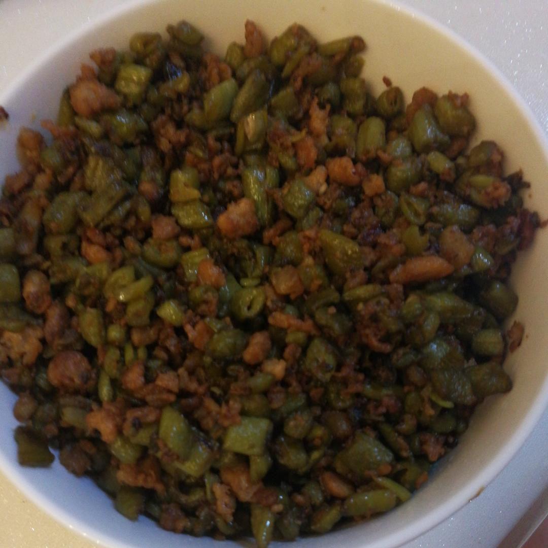 肉沫豆角下饭菜