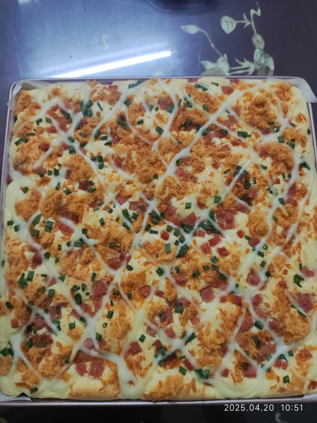 香葱肉松蛋糕｜咸香松软百吃不厌｜做法简单一次成功！