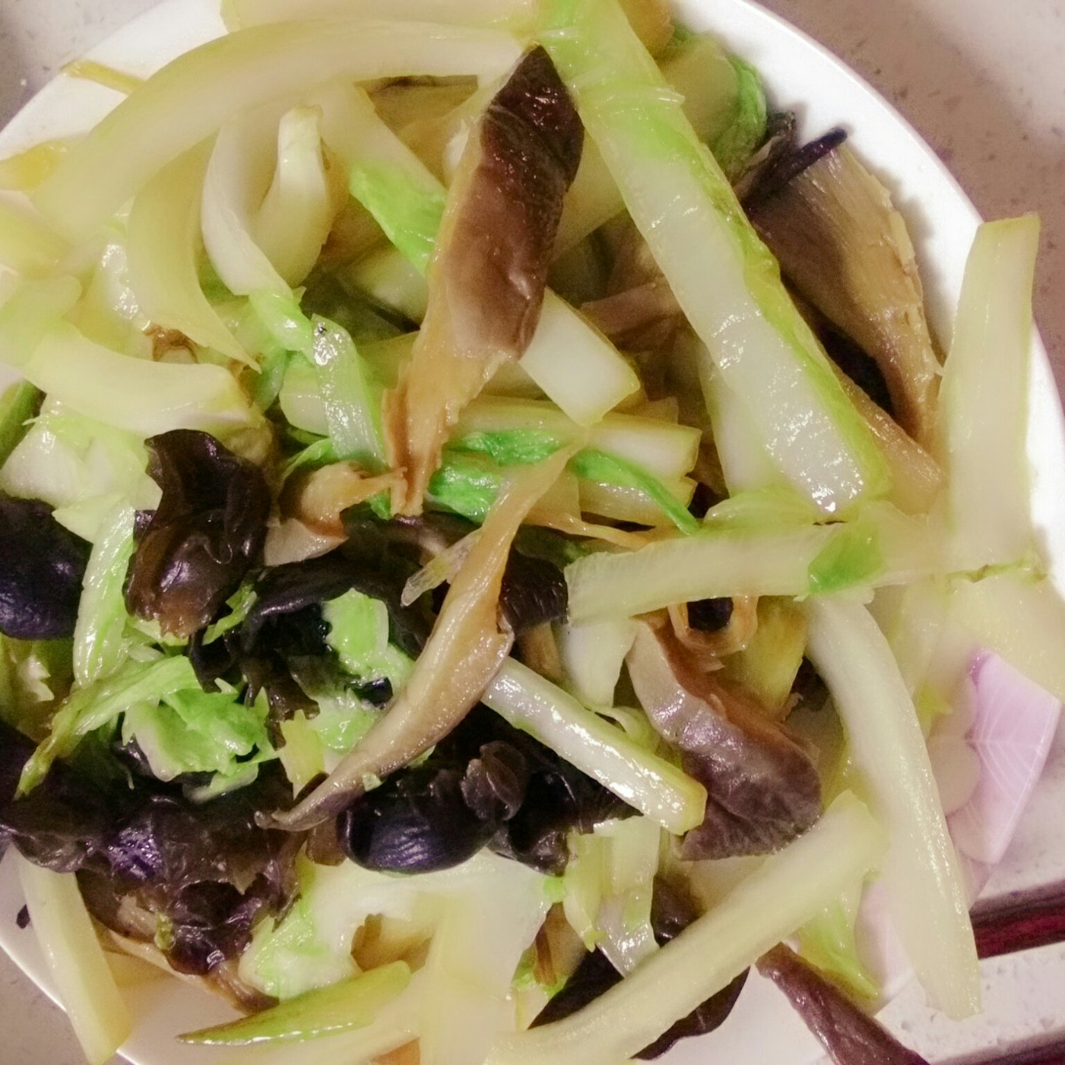 白菜木耳炒粉条