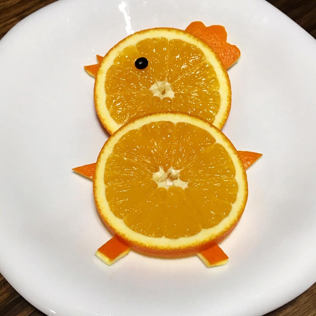 橙子水果拼盘(鹰猫虎狮象猪鸡)
