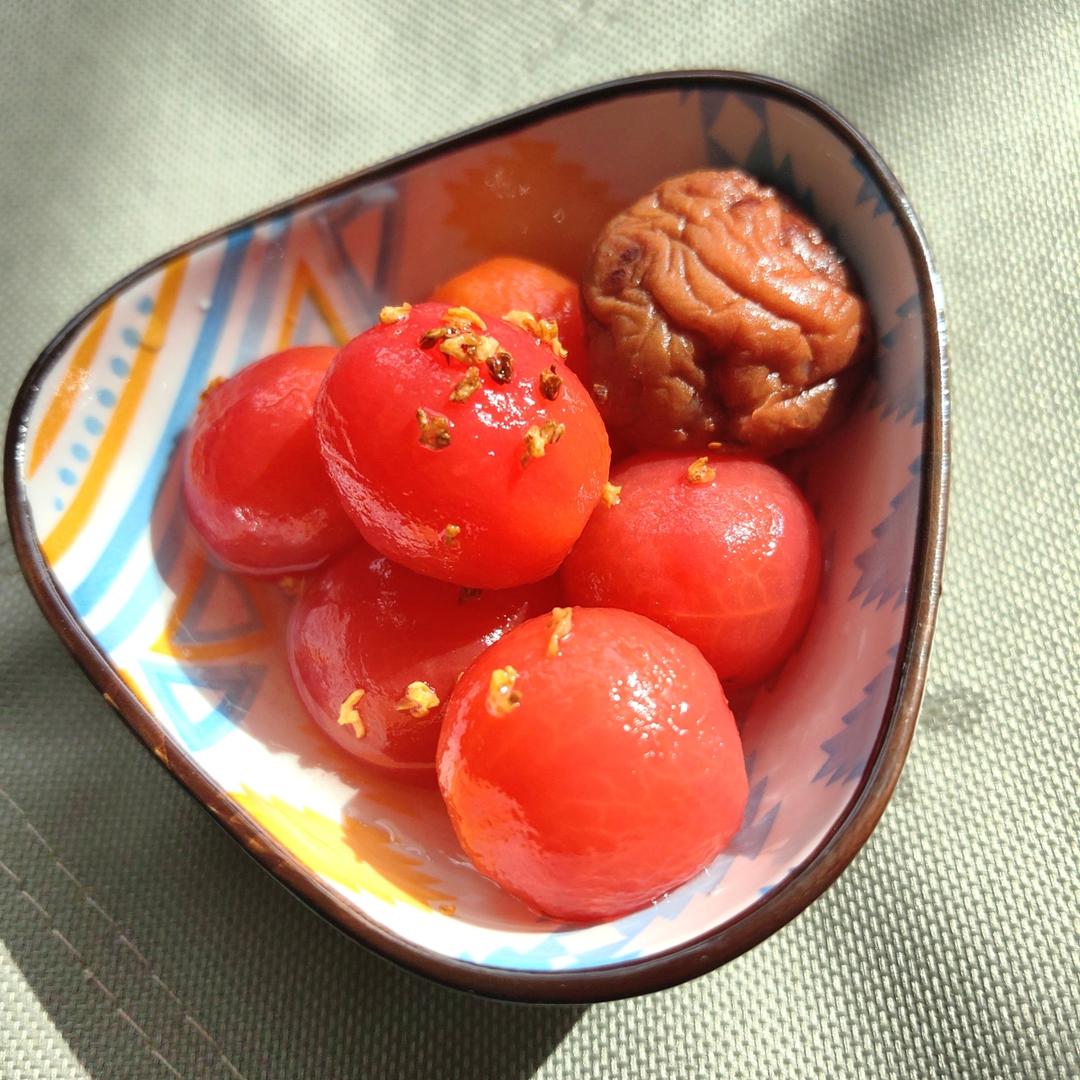 桂花梅子圣女果