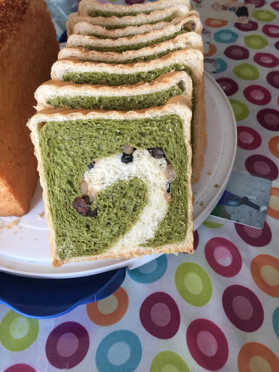 抹茶蜜豆吐司