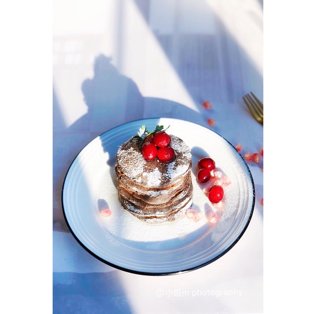 健康美味的黑米松饼