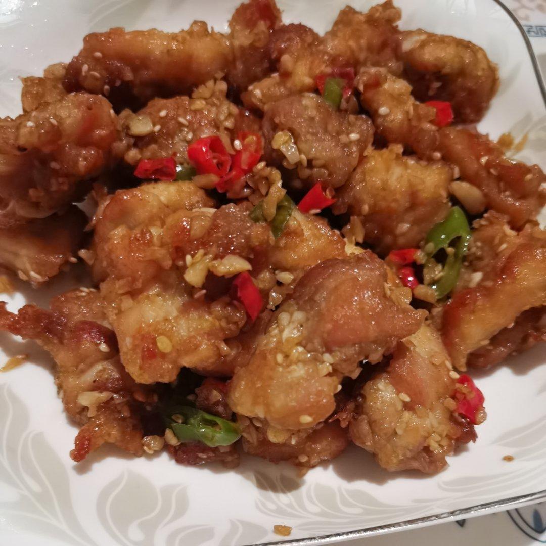蒜味辣鸡块