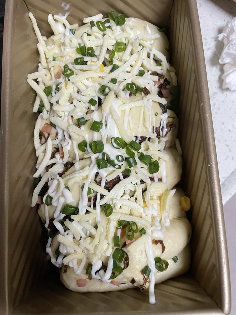 香葱肉松手撕吐司