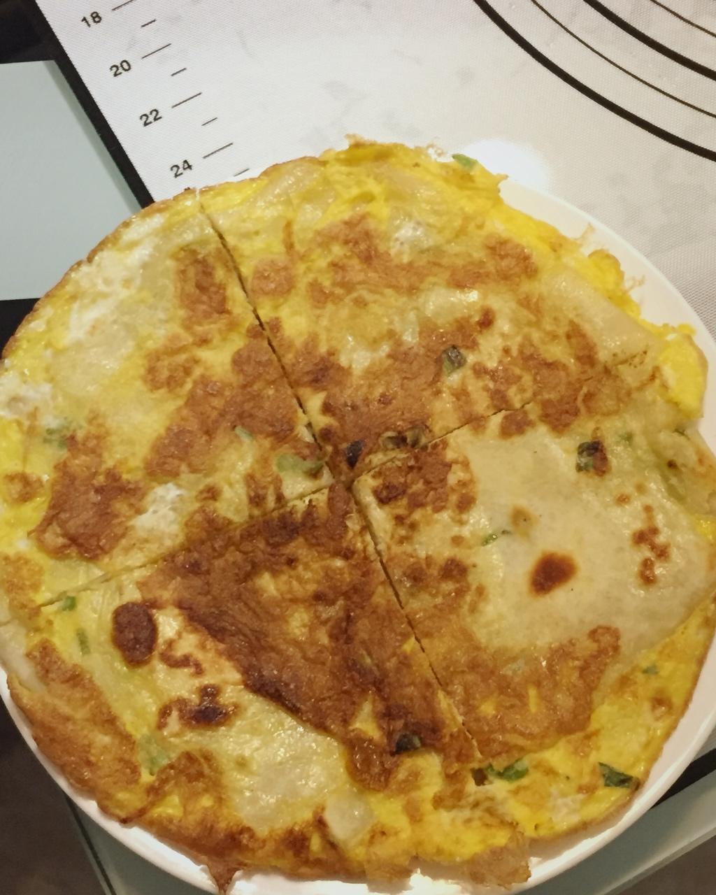 鸡蛋葱油饼                  （更新饼坯保存方法）