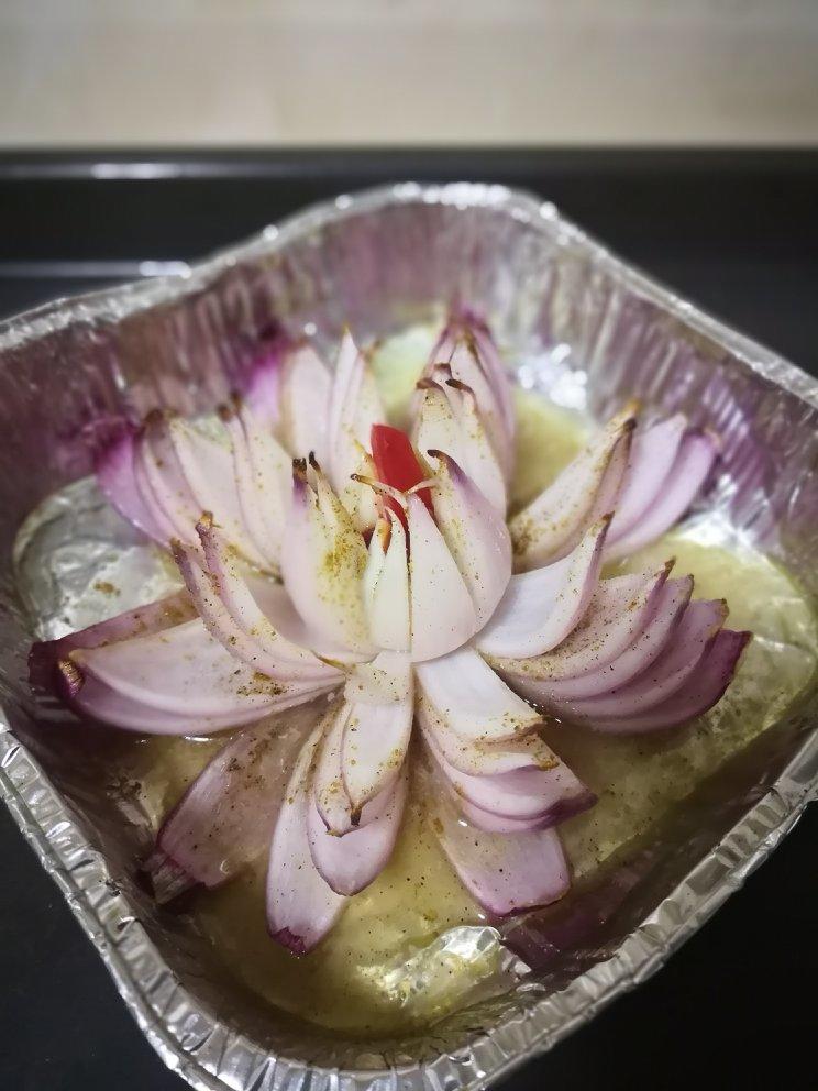 烤洋葱莲花