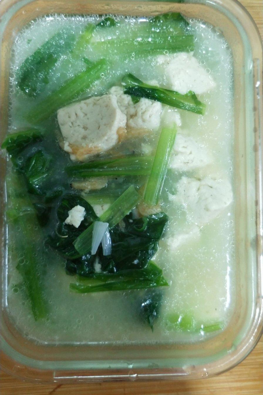 小白菜海米炖豆腐