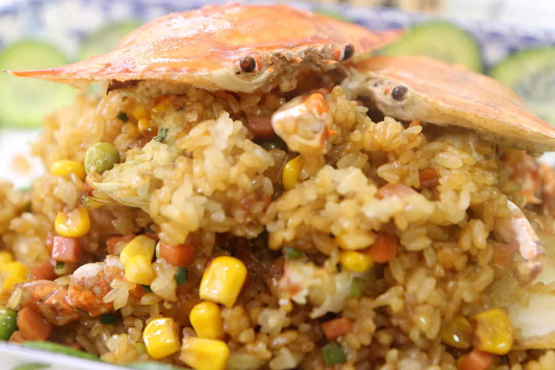 梭子蟹炒糯米饭