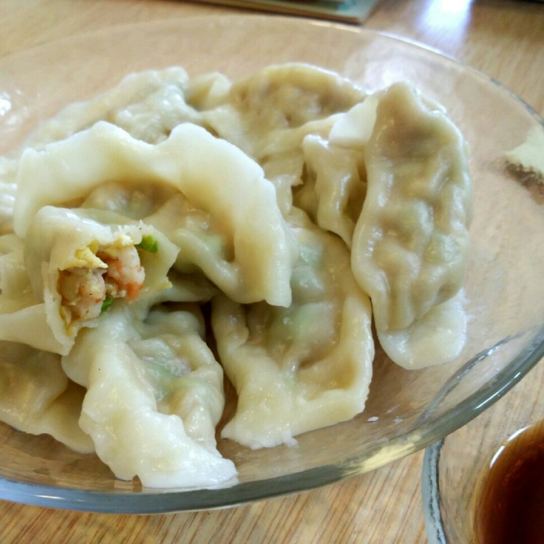 魁省村姑alice做的西葫芦鸡蛋虾仁三鲜饺子