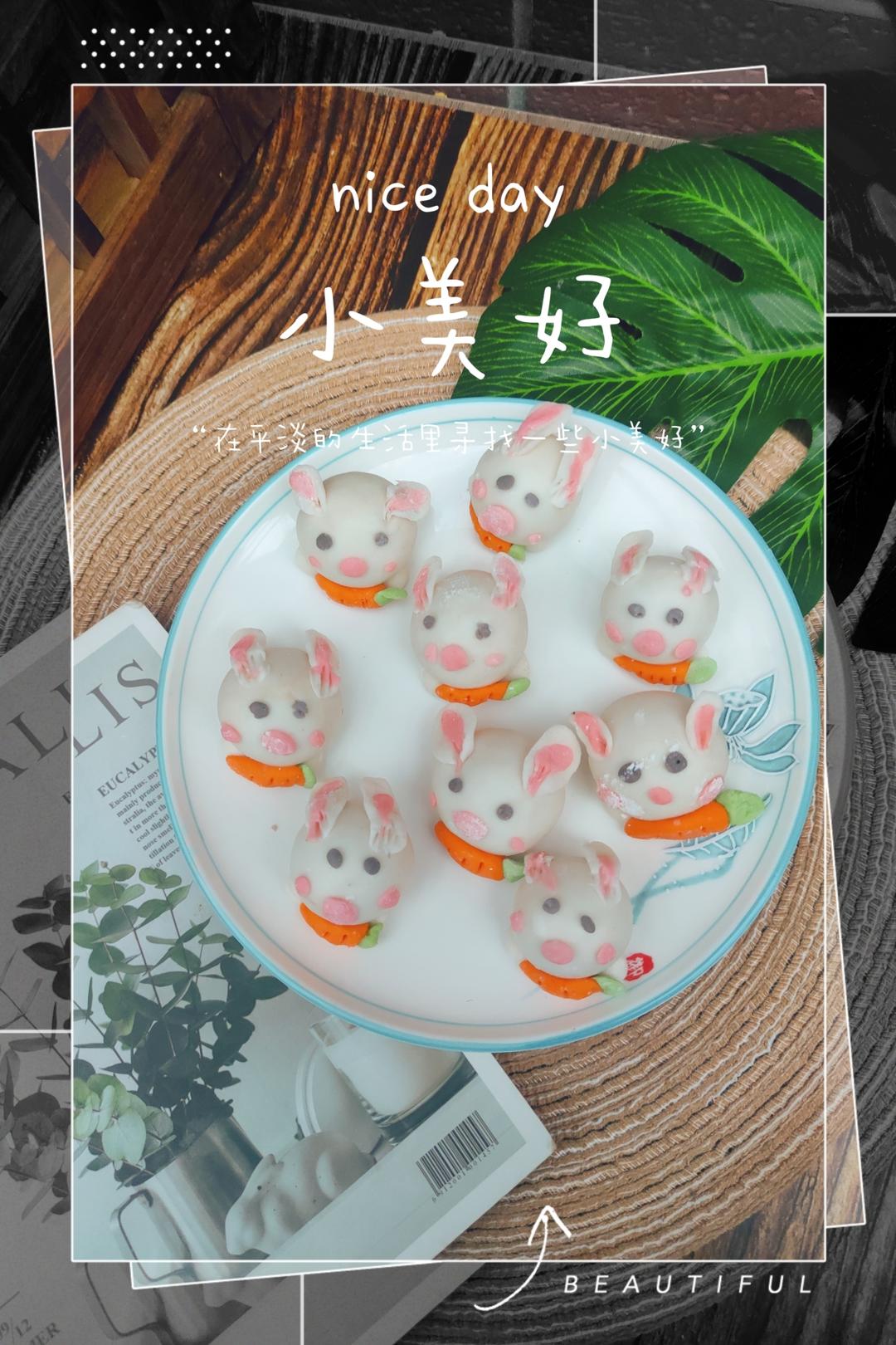 萌萌哒的兔子汤圆~#定格我的早餐瞬间#