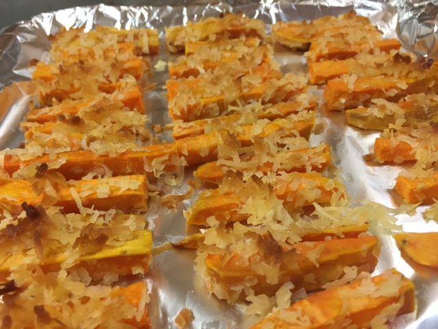 椰蓉烤红薯条（健康夜宵）