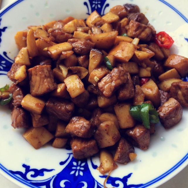 黑椒杏鲍菇牛肉粒