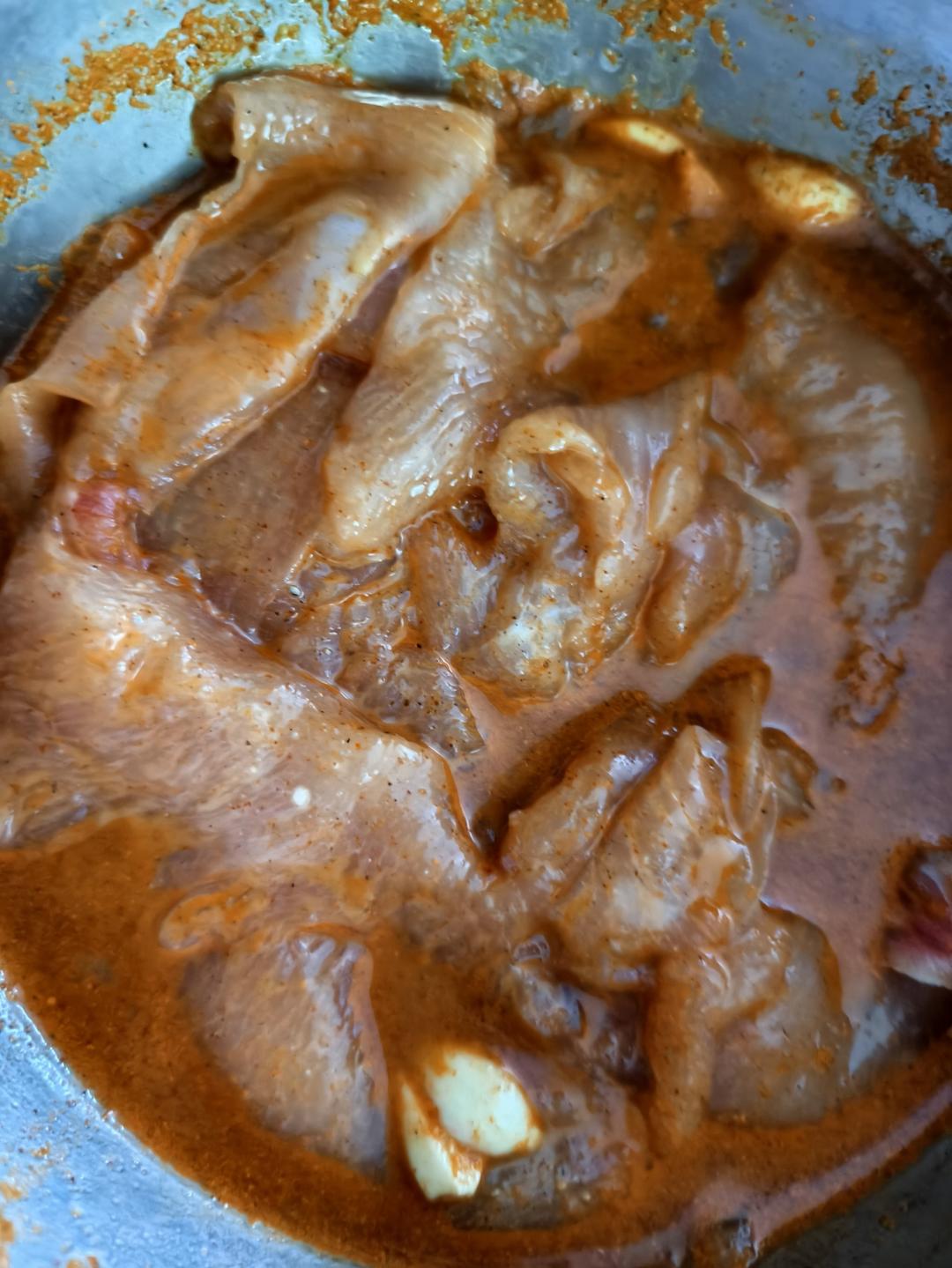 里脊肉串腌制
