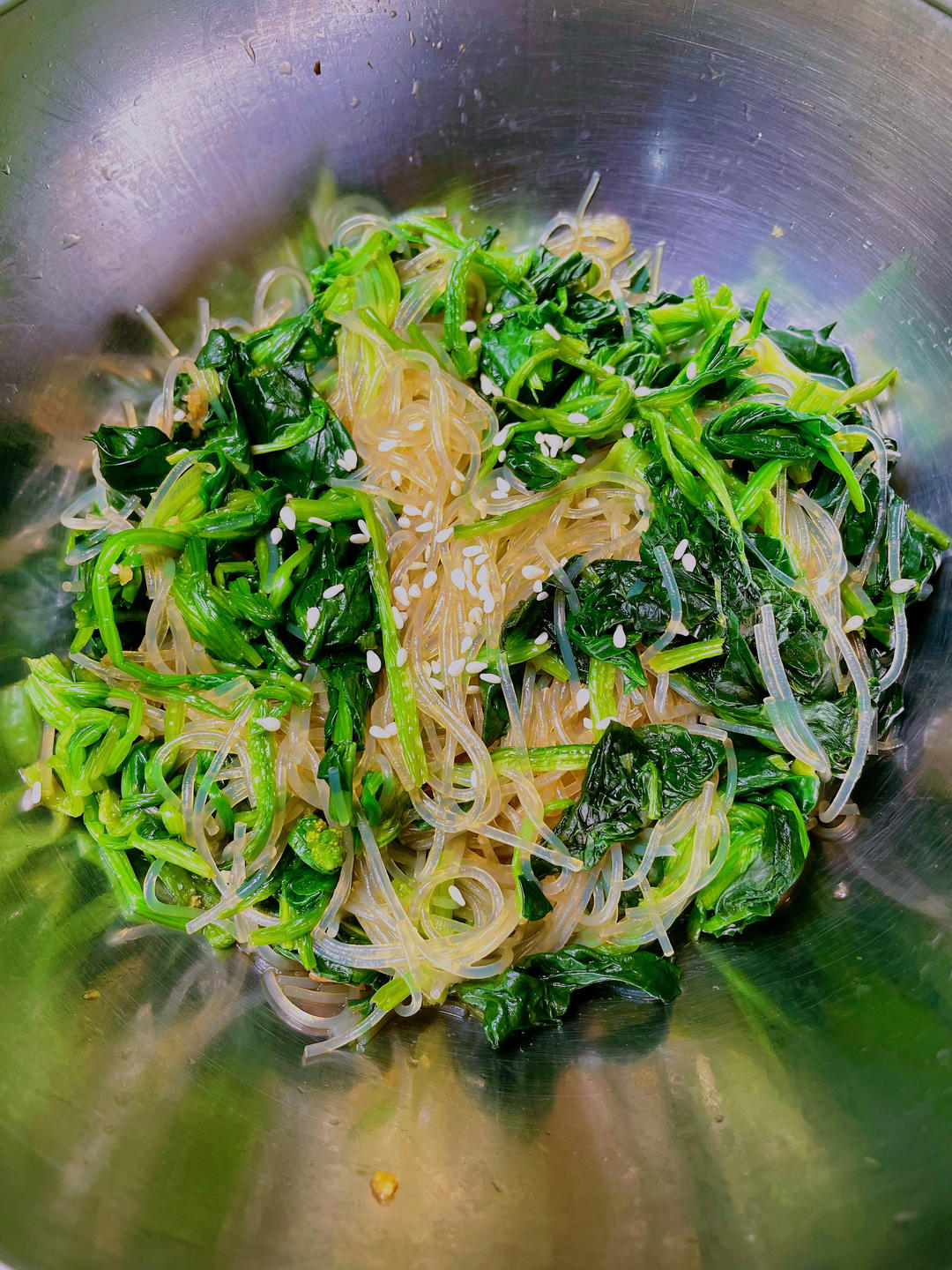 凉拌菠菜粉丝