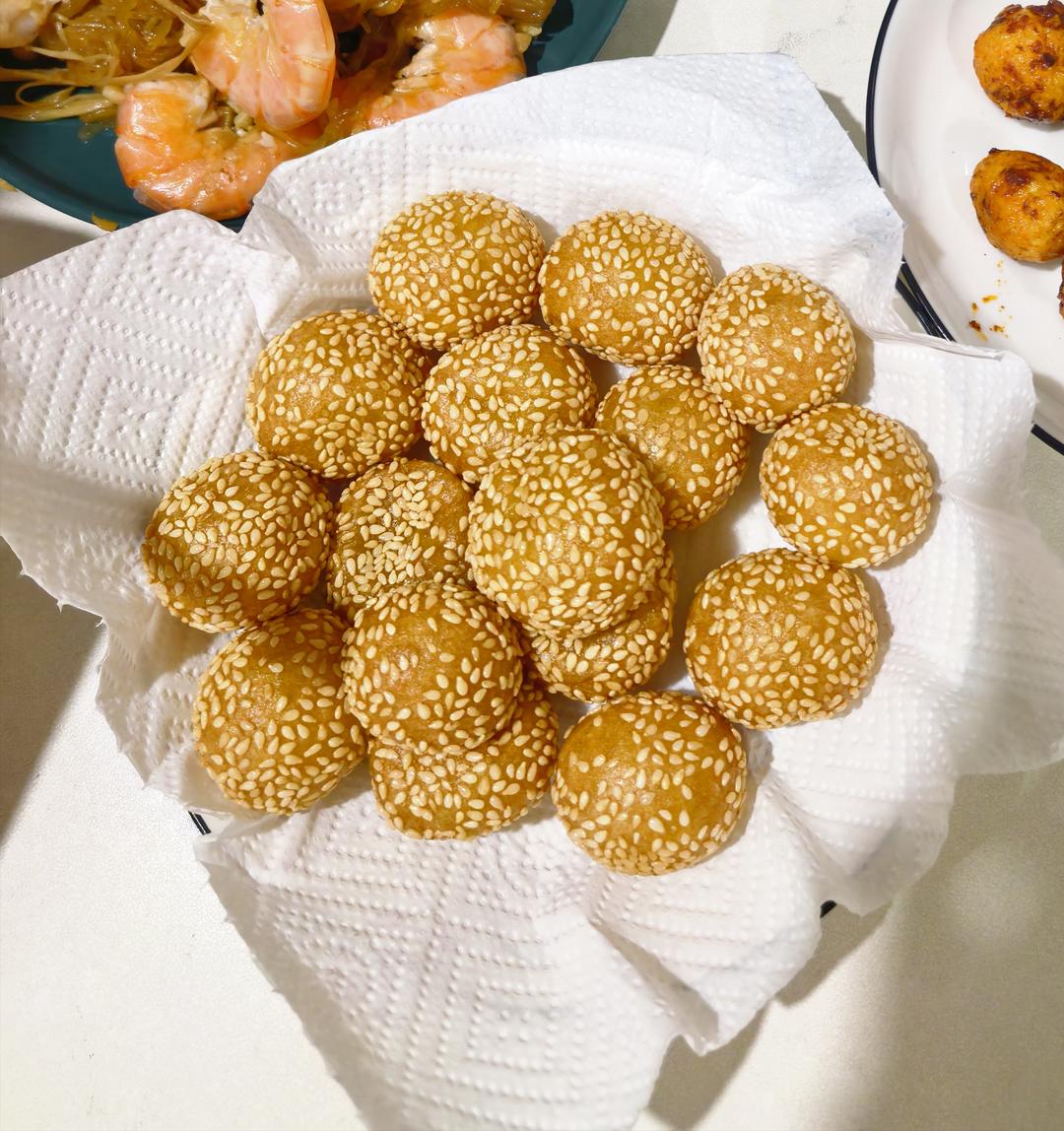 “南瓜芝麻球”聚餐必做小点心