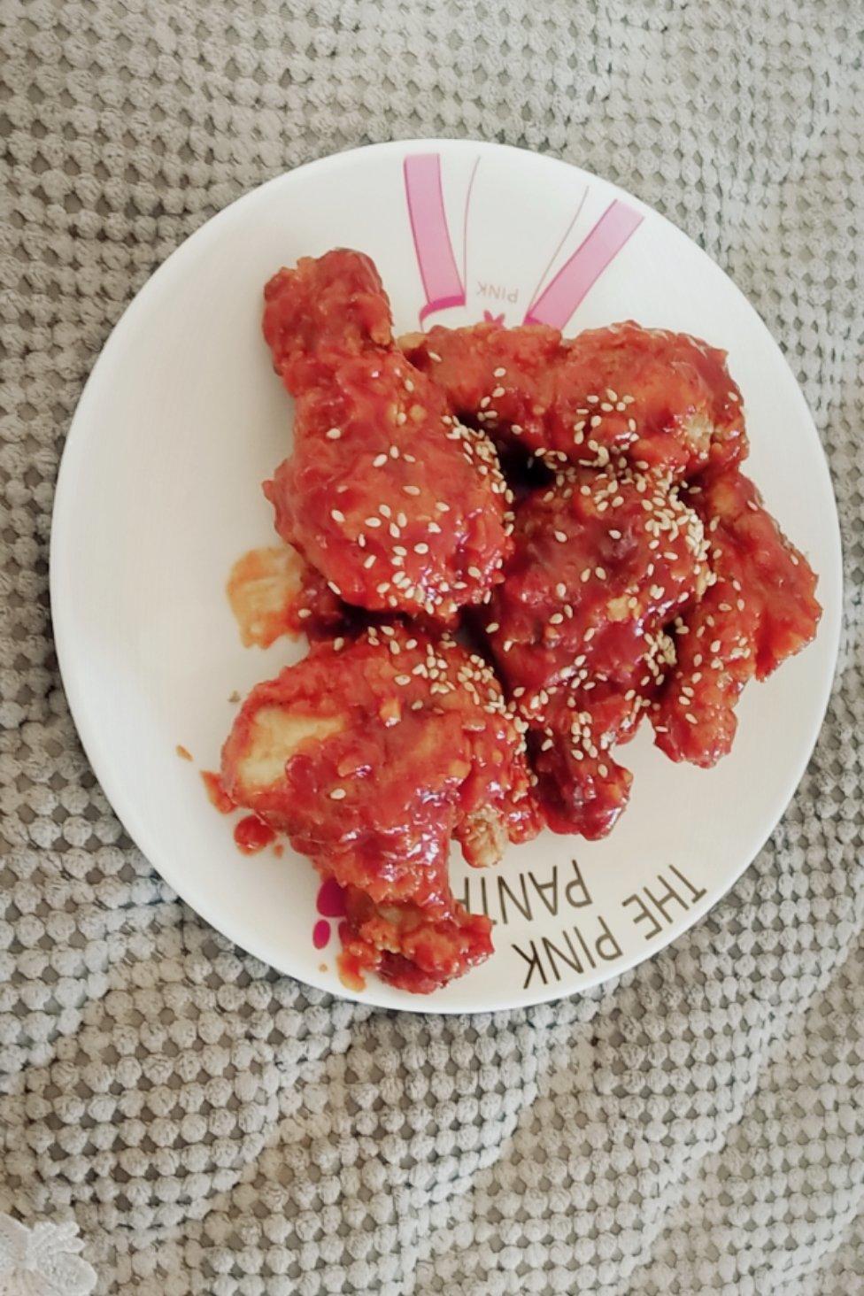 在家吃韩式炸鸡