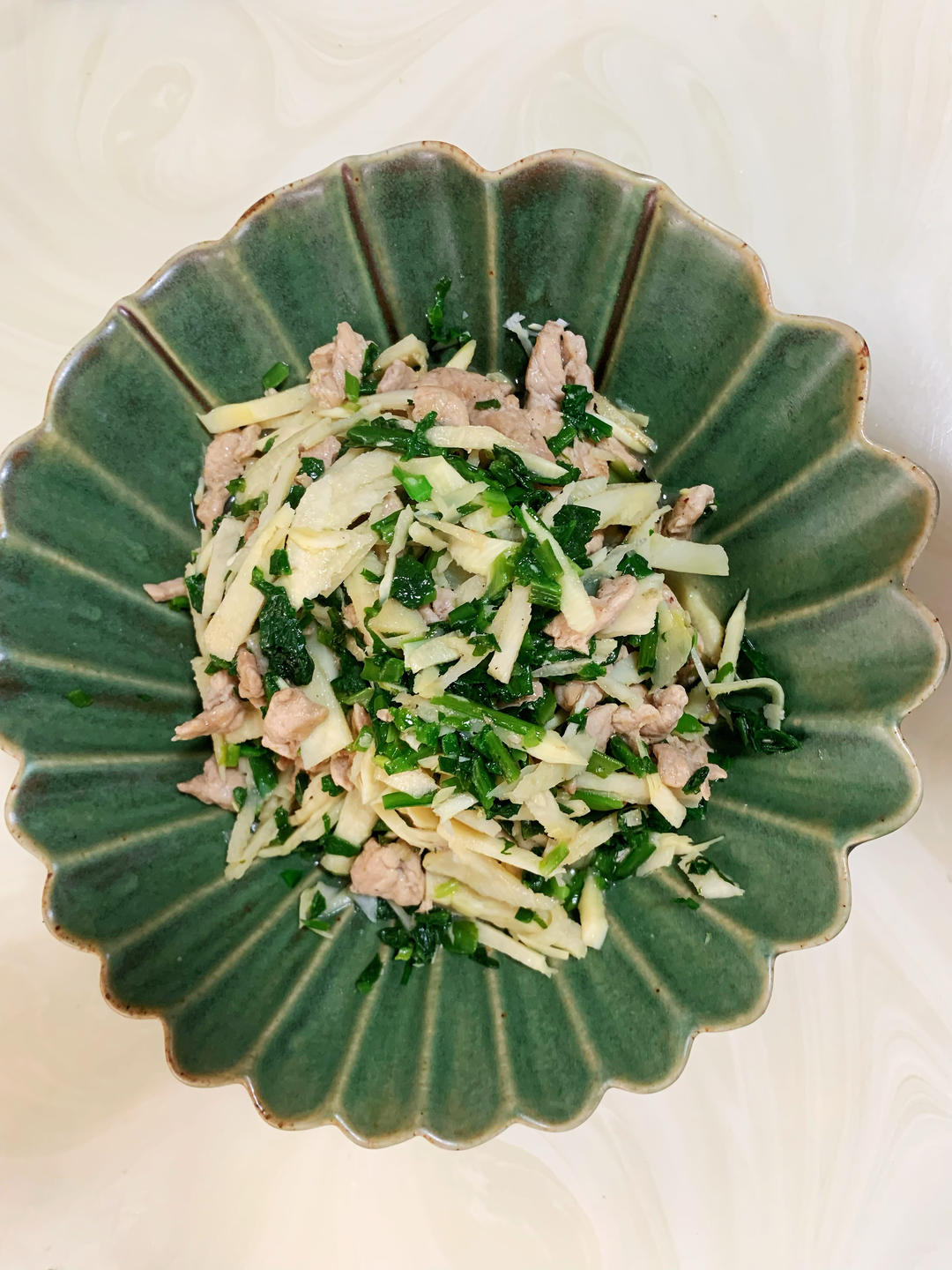 荠菜冬笋炒肉丝