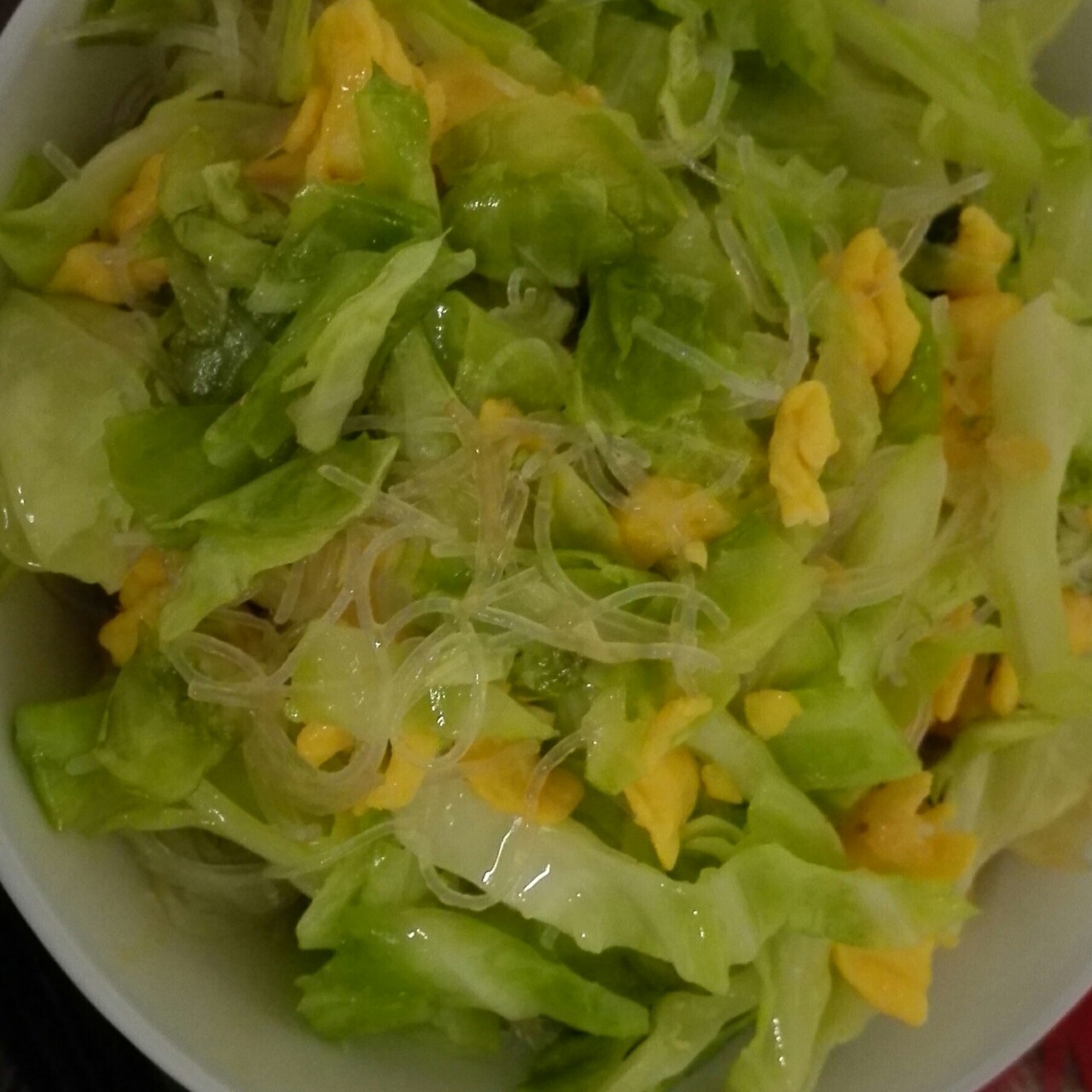 粉丝炒包菜