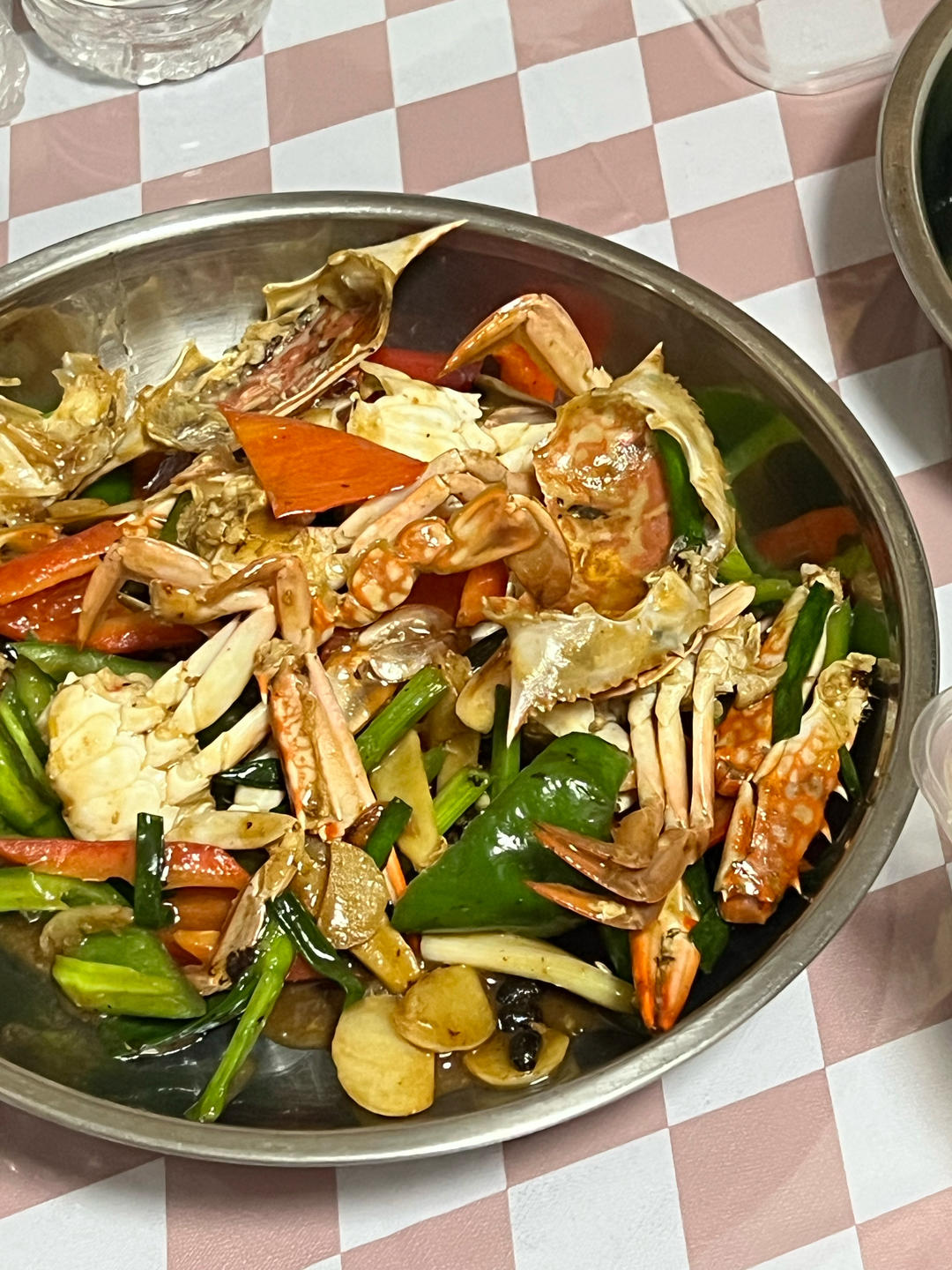 豉椒姜葱炒花蟹