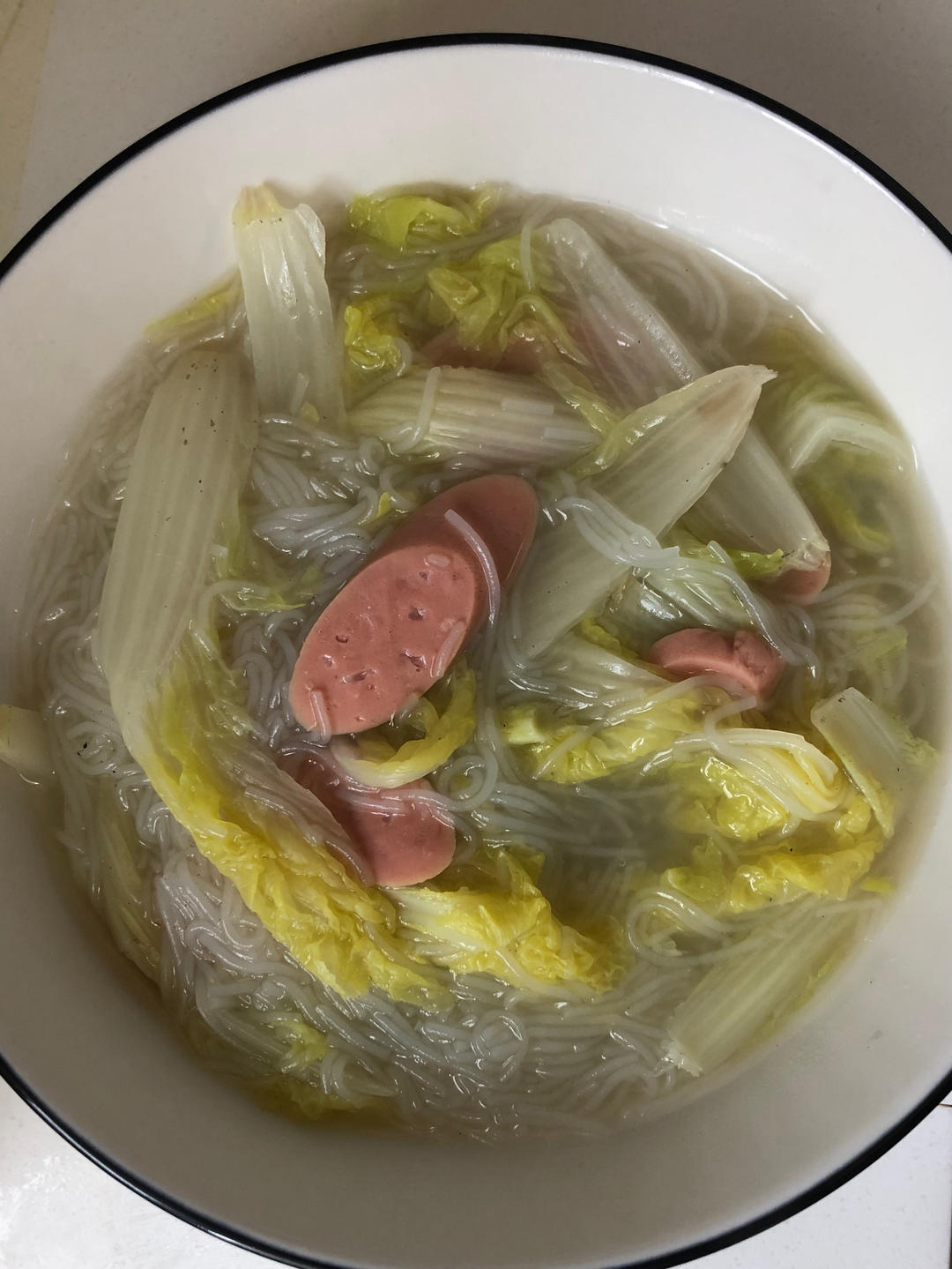 超简单家常菜-鲜美娃娃菜粉丝汤