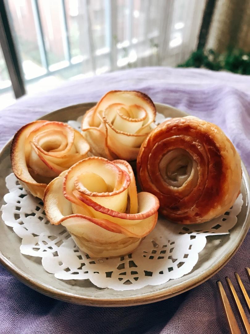 苹果玫瑰塔（手抓饼版）