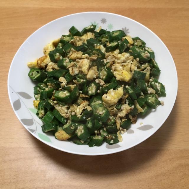 秋葵炒鸡蛋