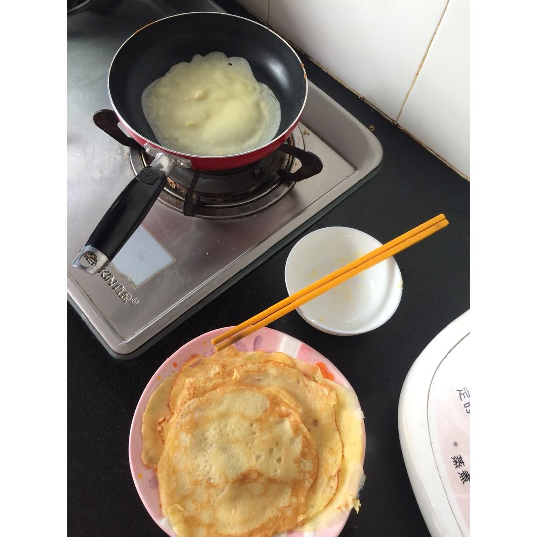 早餐水果可丽饼