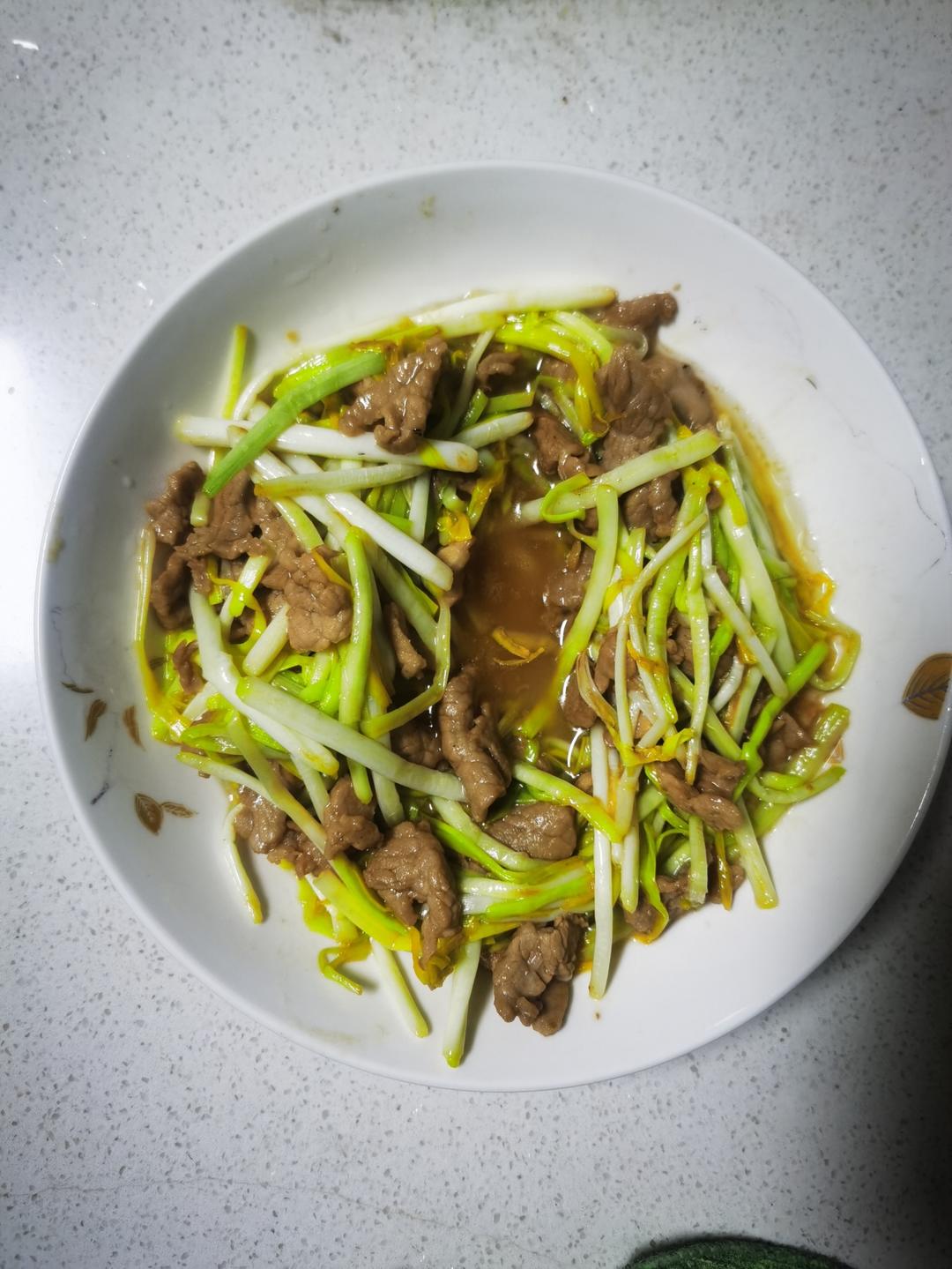 韭黄炒肉丝