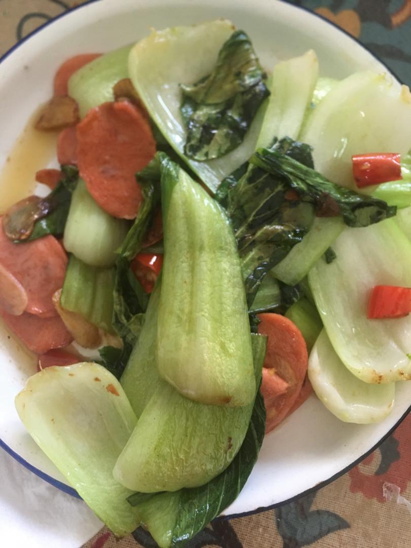 小油菜炒火腿
