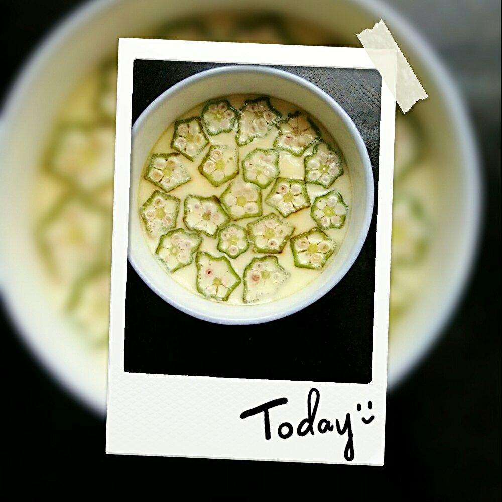 秋葵蒸蛋（简单营养快手）